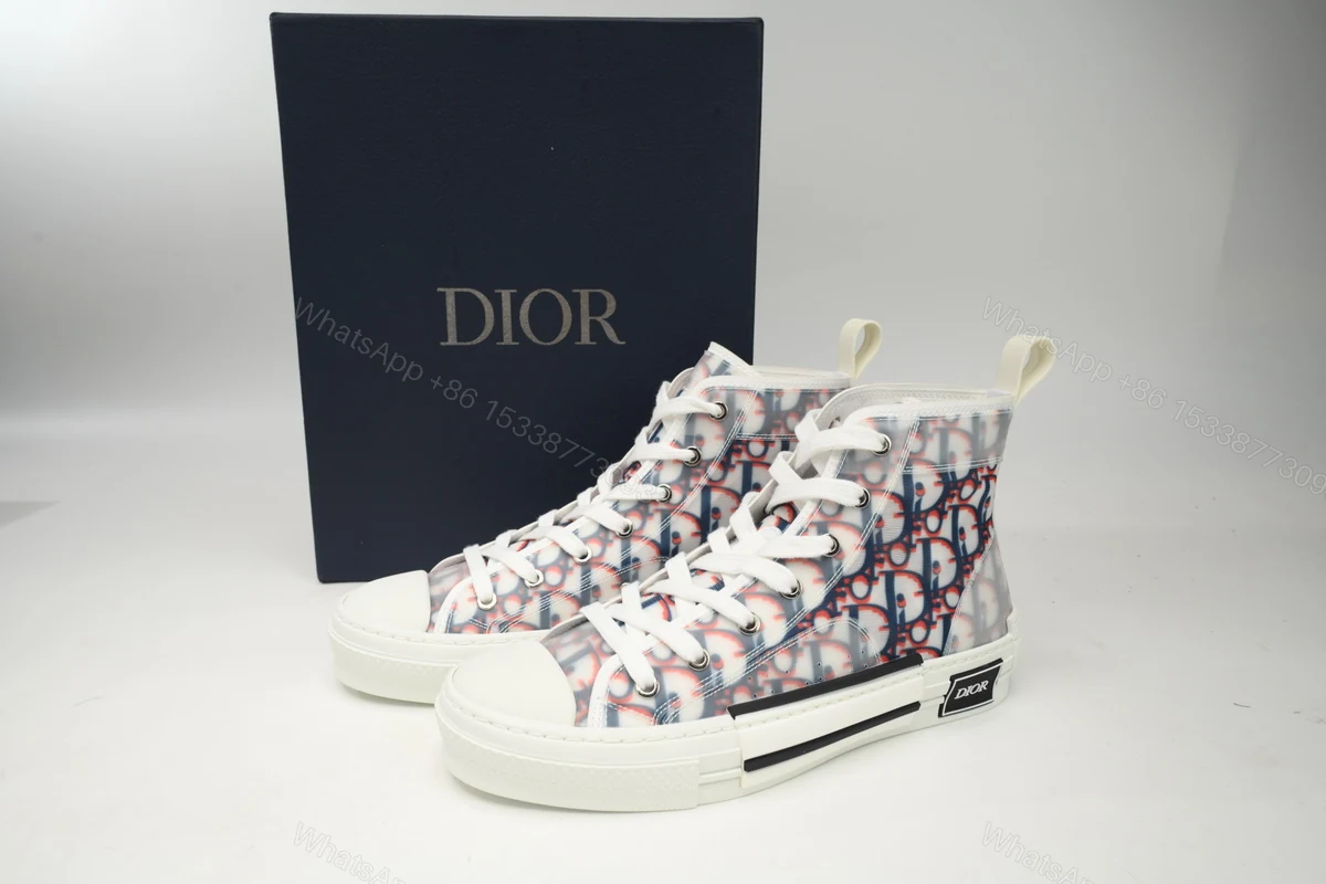Dior B23 HT Oblique Transparency High Blue Red — view 2
