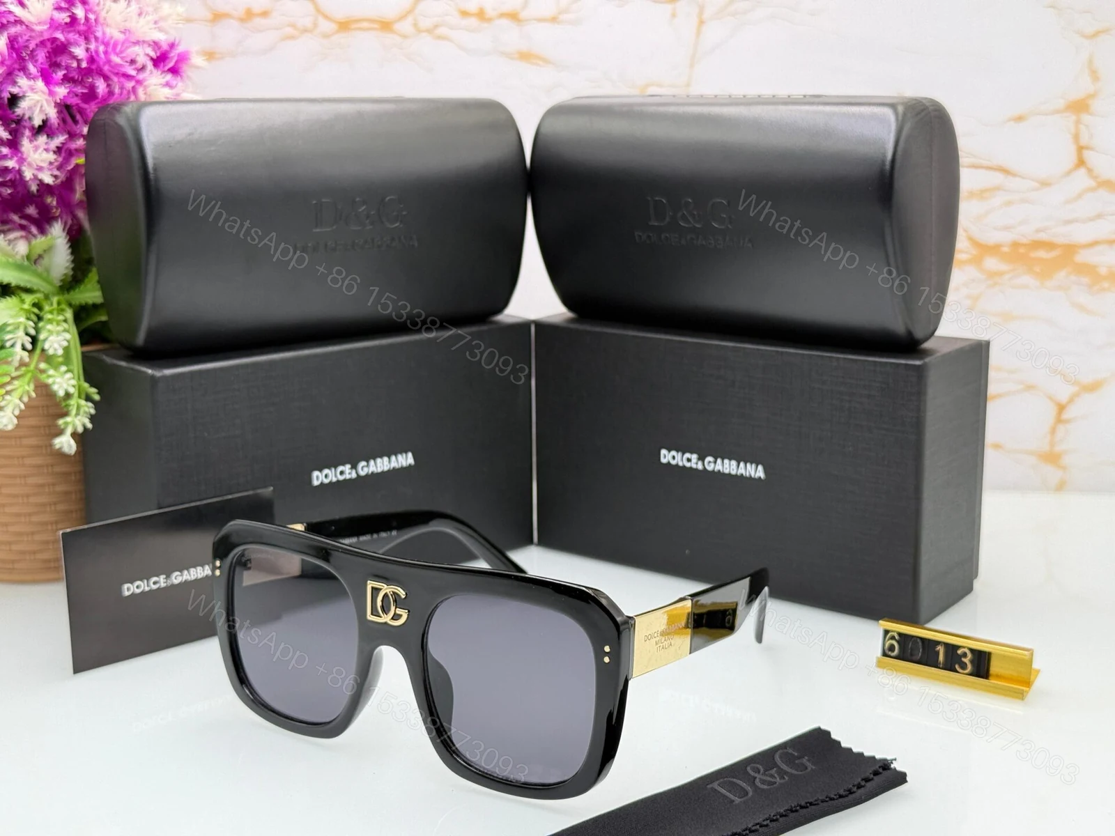 Dolce & Gabbana Sunglasses Black-Green Gradient — view 1