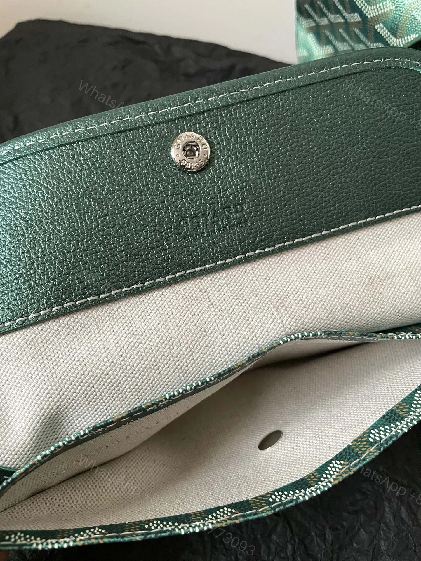 View 7 of Goyard Green Goyardine Coated Canvas and Leather Saint Louis GM Tote