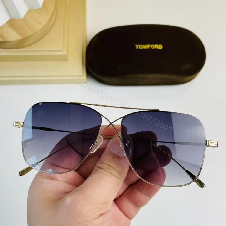 View 2 of Gradient-Tone Gold Sunglasses â€” Tom Ford Designer eyewear