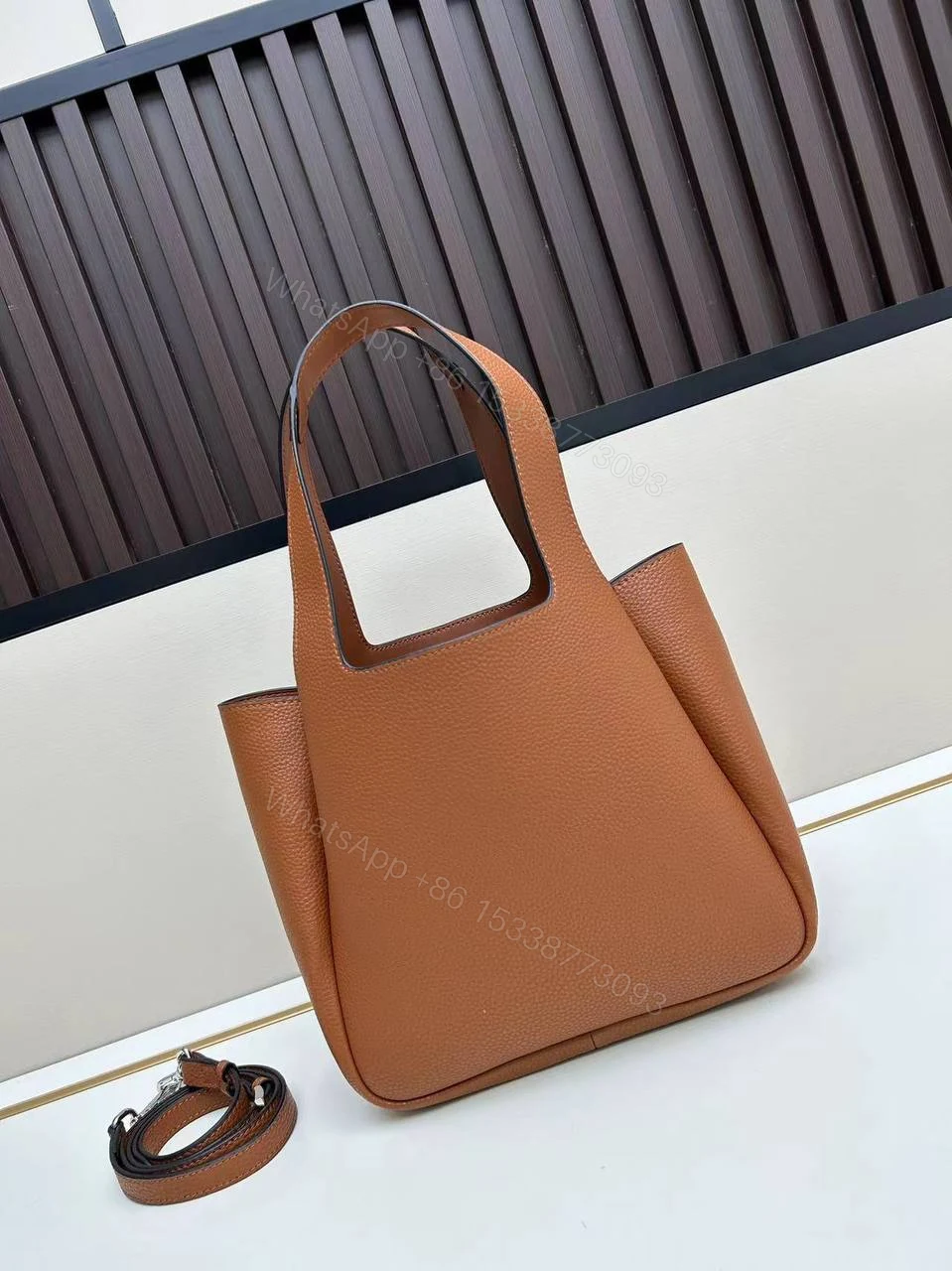 View 5 of Prada Brown Vitello Daino Bag