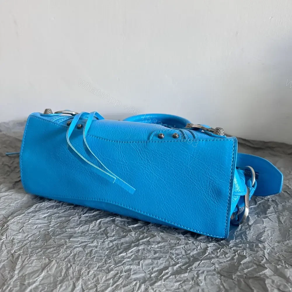 View 6 of 高仿Balenciaga*NeoCagole系列機車包藍色