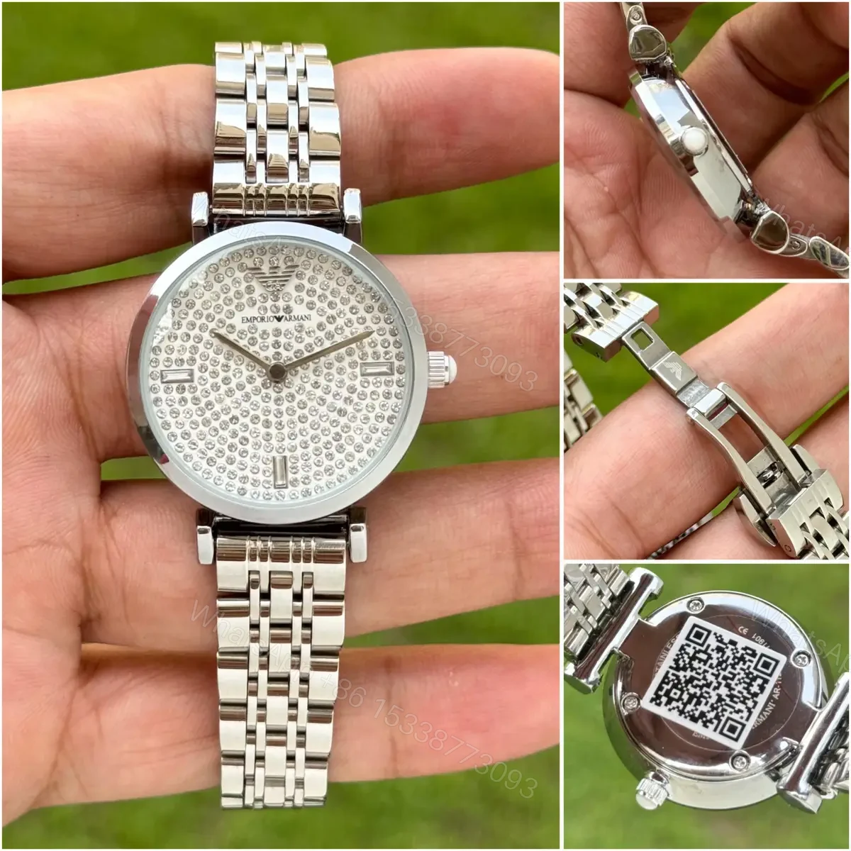 Emporio Armani White Slim Watch Quartz 40mm — view 1