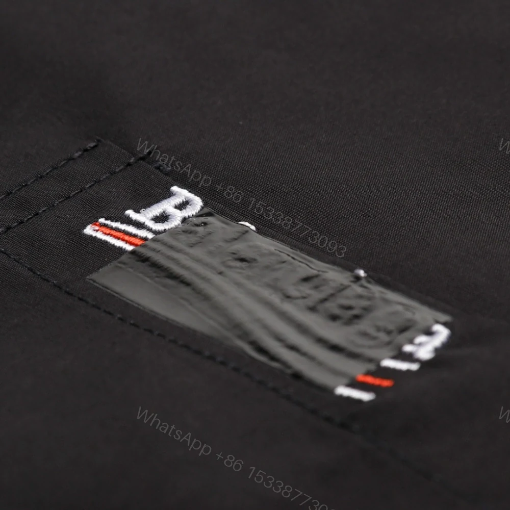 View 6 of 高仿Balenciaga*SS23系列719874壓膠塗層LOGO襯衫黑色