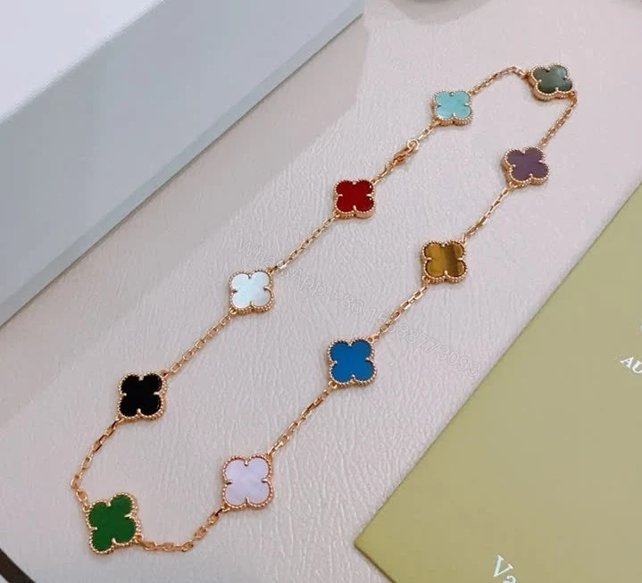 View 2 of Van Cleef & Arpels Replica Alhambra 10 Clover Necklace