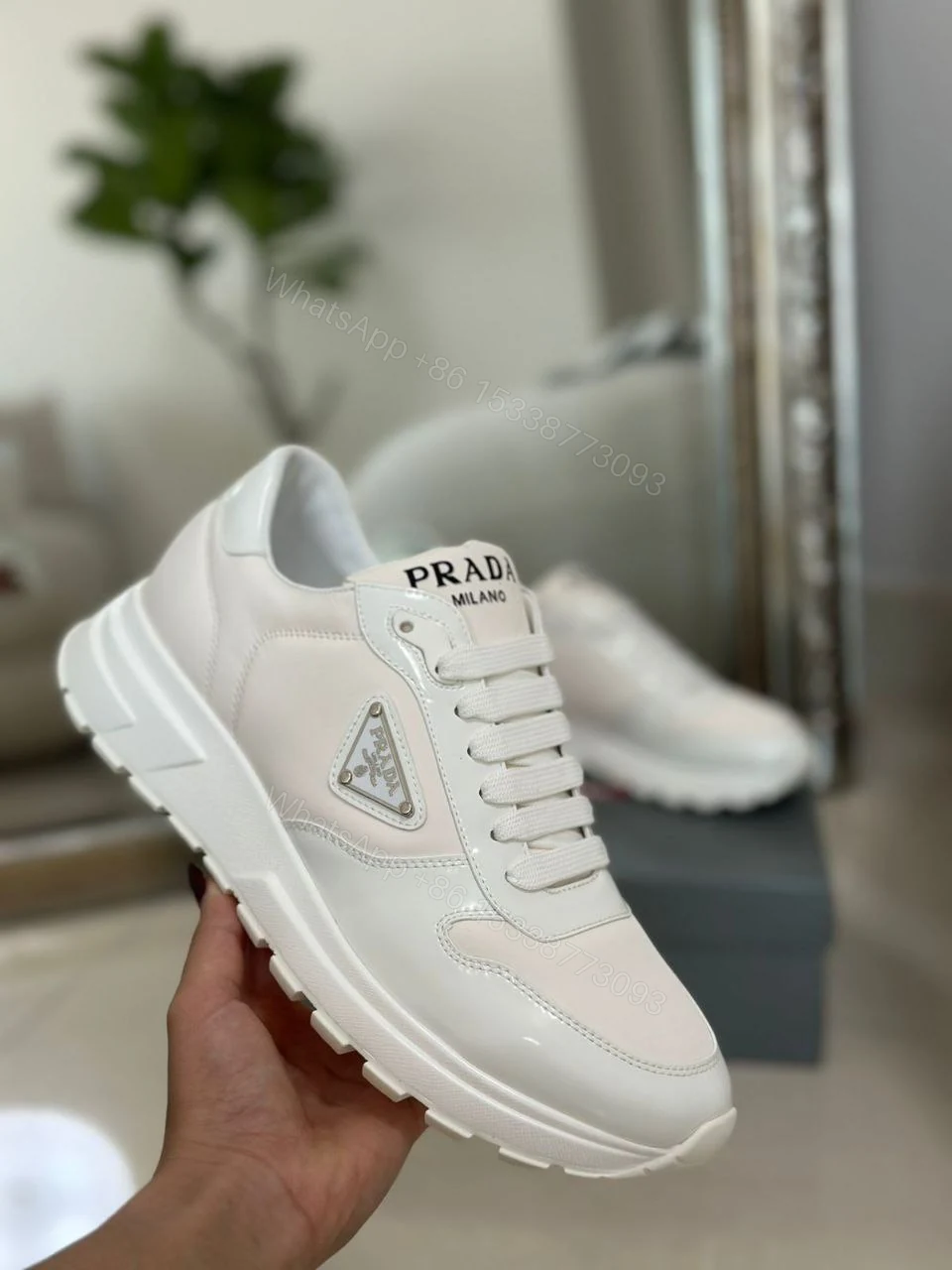 View 2 of Prax 01 nubuck and Re-Nylon sneakers