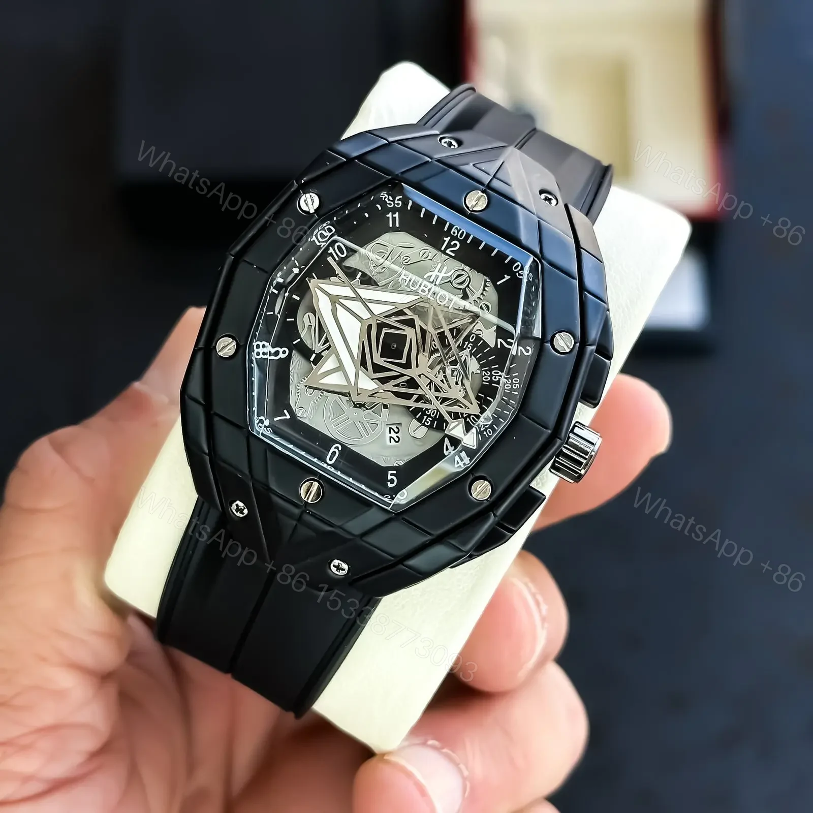 Brand-Hublot Model-Senna Champion Quality-7a Gender-Men’s Band-Black — view 1