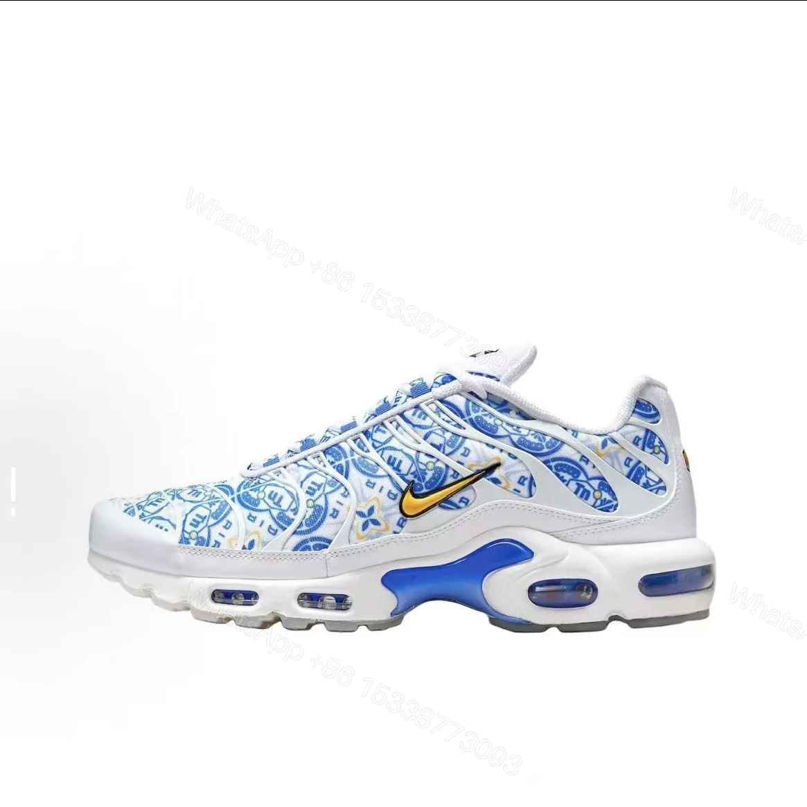 View 6 of Nike Air Max Plus Blue and white pattern