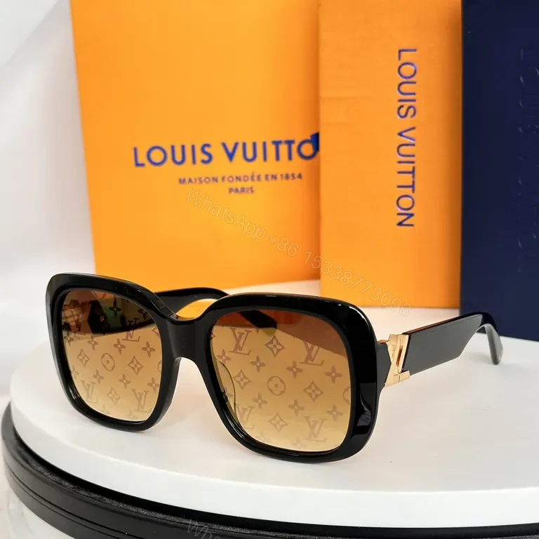 Bold LV Pattern Glasses: Luxe Oversized Sunglasses — view 1