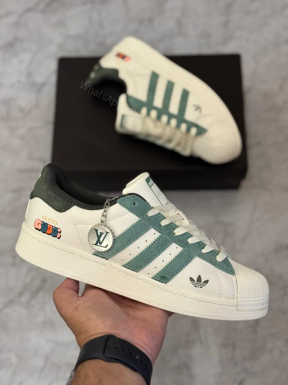 FIRST COPY Adidas Superstar x Gucci Shoes For Men — view 1