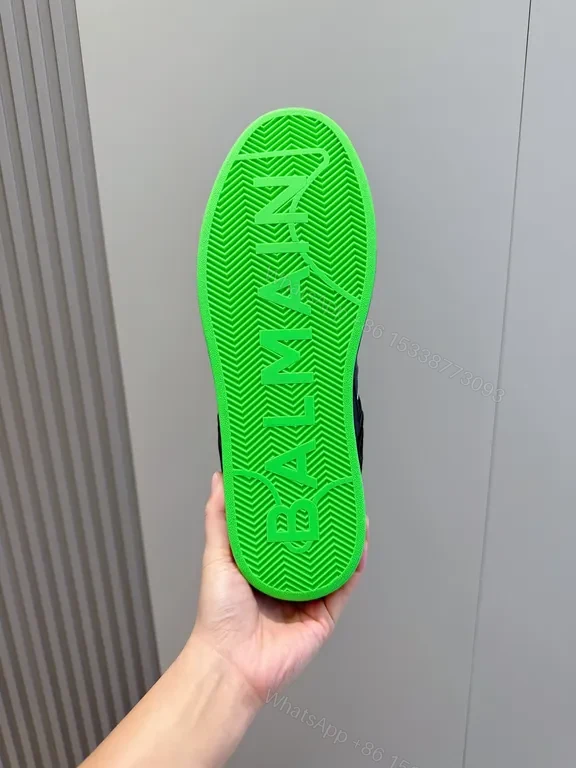 View 4 of Neon Luxe Runner: Balmain-Style High-Top Sneaker