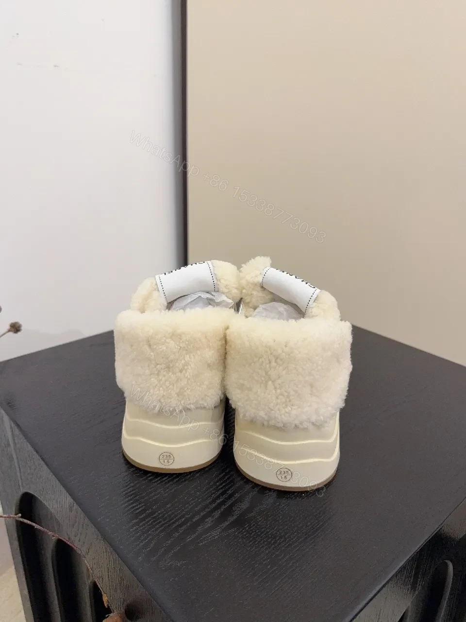 View 5 of Metallic Leather High-Top + Shearling + Luxury Streetwear + Cozy Warmth + Sneakers