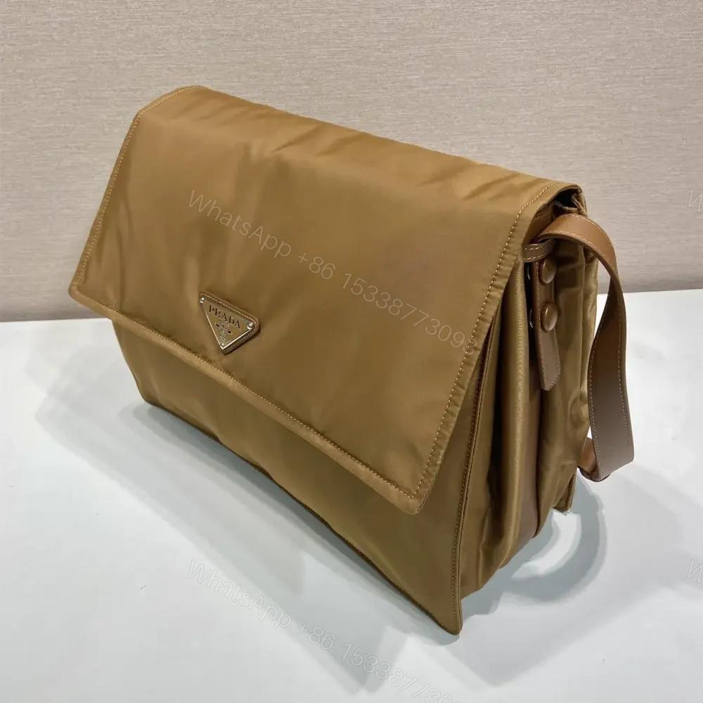 View 6 of 高仿Prada*RE-Nylon系列1BD255尼龍郵差包棕色中號免檢版
