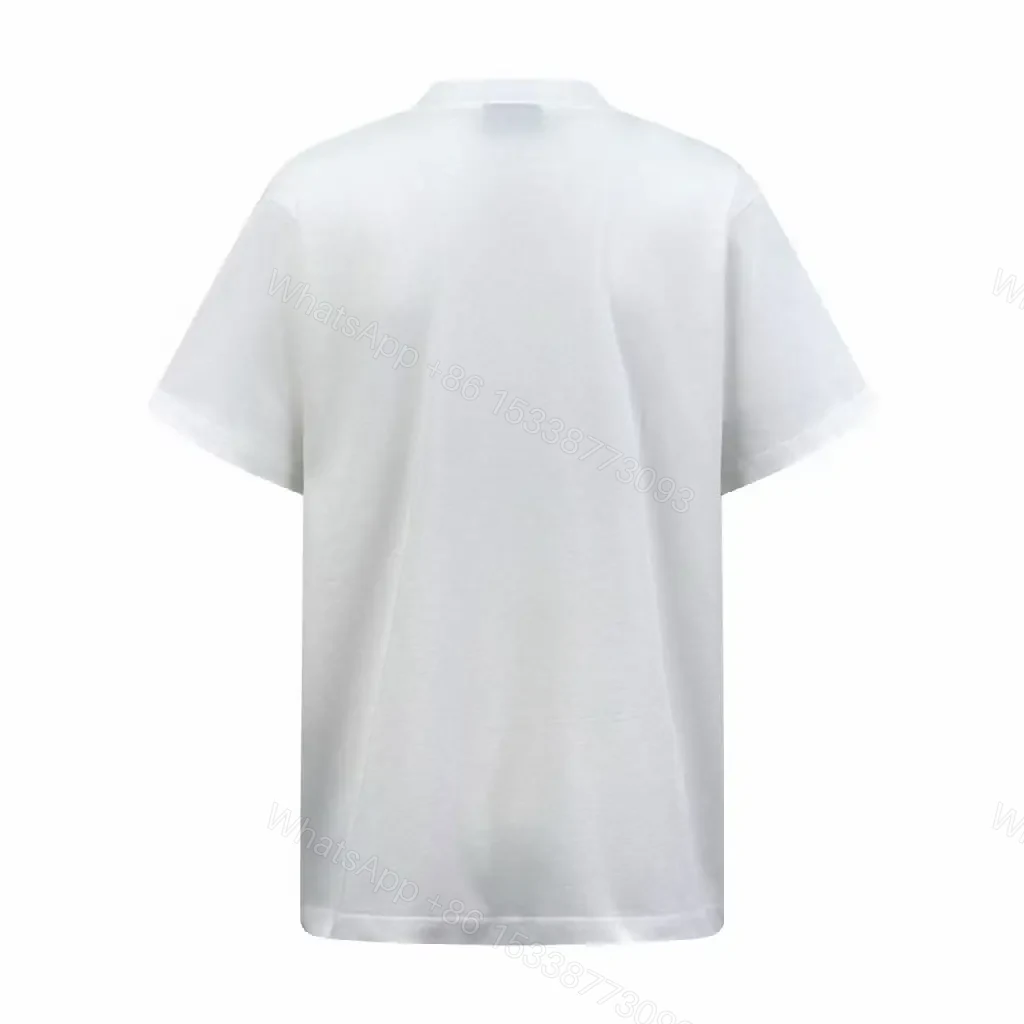 View 10 of White Cotton Minimalist Logo Tee with Signature Graphic
