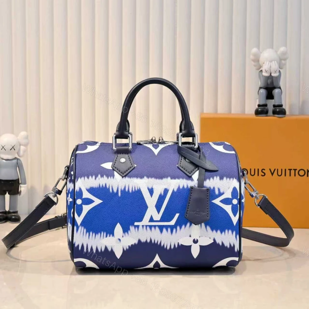 View 2 of Louis Vuitton Speedy Bandouliere 30 Monogram Escale Canvas Blue 25cm