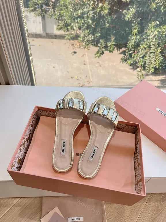 View 4 of Shimmer Metallic slides with Statement Buckle - Luxury Sandals