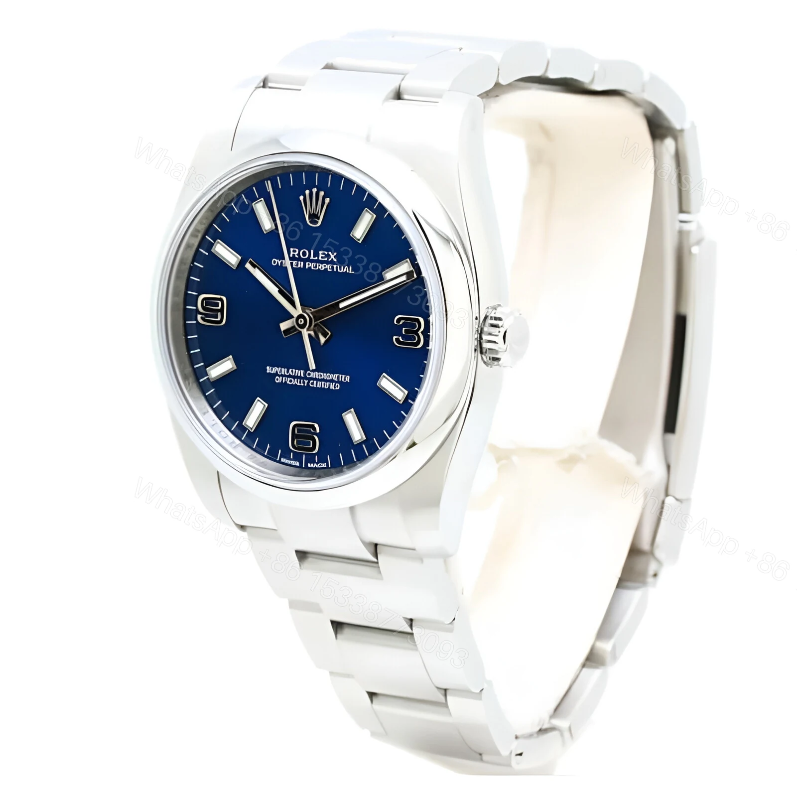 View 2 of Rolex Air King 114200-0014 Blue Dial Steel Replica
