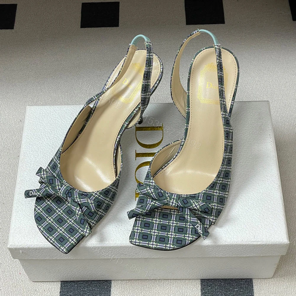 View 4 of Dior Bow Heeled Slingback Sandal