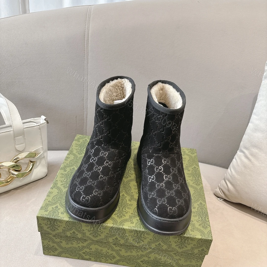 View 2 of GUCCI WOMEN’S BOOT GG SUDE CANVAS BLACK