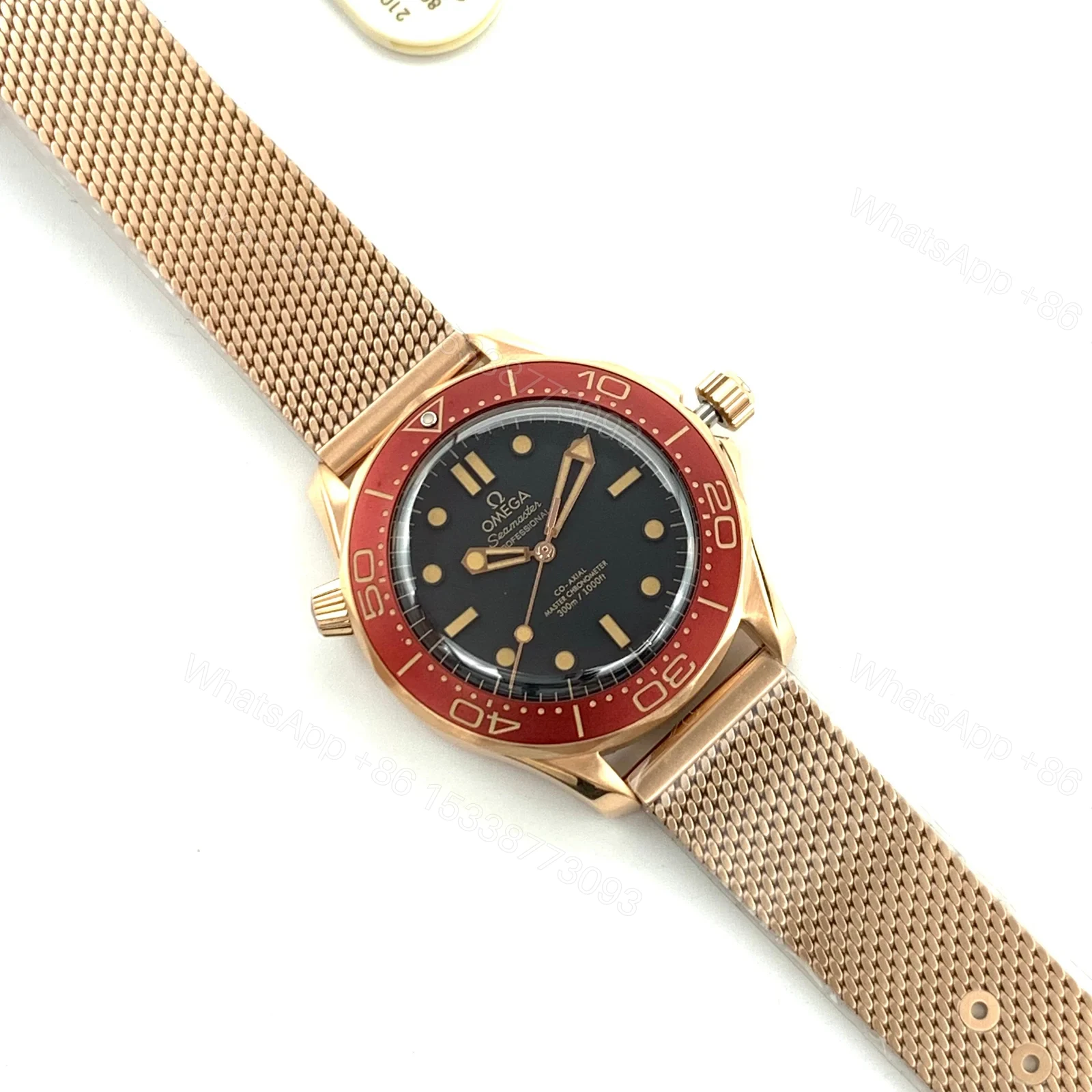 View 3 of Omega Seamaster Diver 300M Master Co-Axial 42 Bronze Gold Black Bracelet 210.90.42.20.01.003