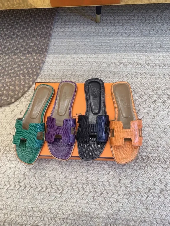 View 5 of HermÃ ̈s Oran H-Strap Sandals â€“ Calfskin Luxury, All-Day Comfort
