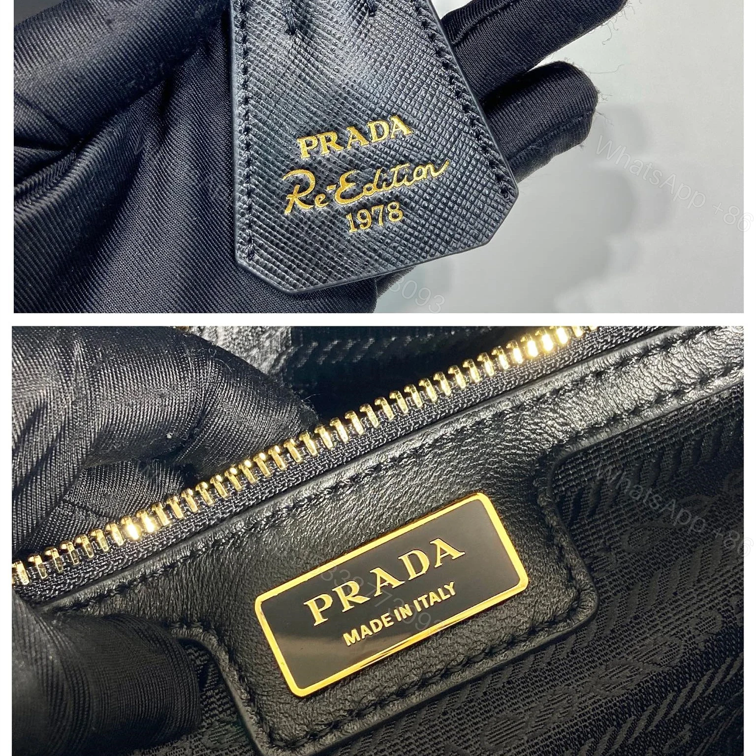 View 10 of 高仿Prada*ReEdition系列手提包1BB233黑色免檢版