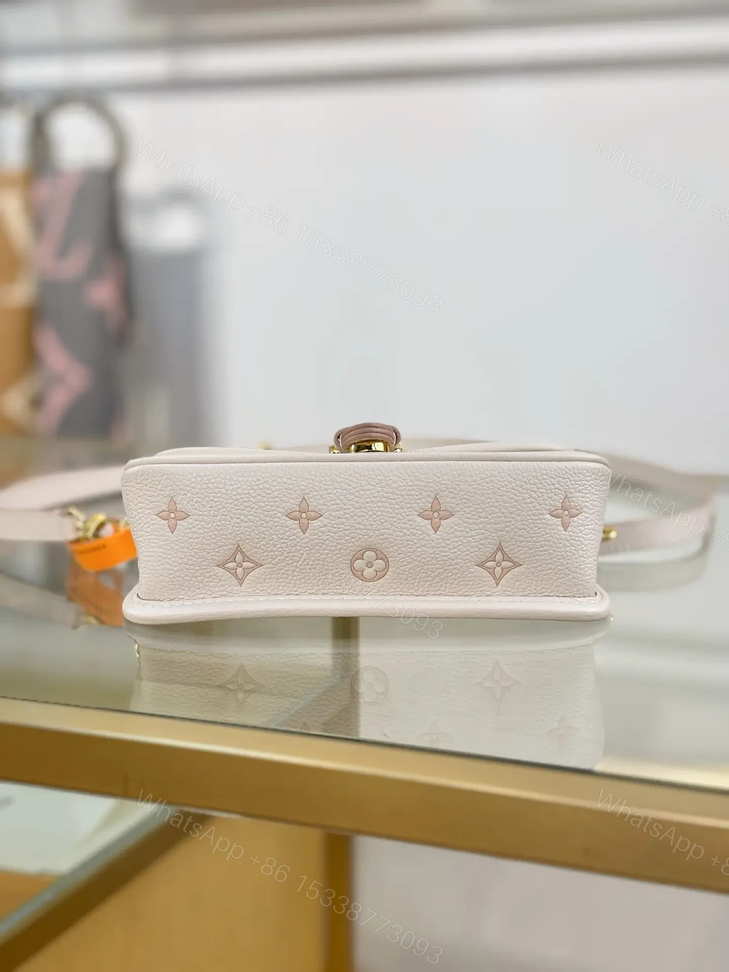 View 4 of Louis Vuitton Nano Diane bag in cream Monogram Empreinte