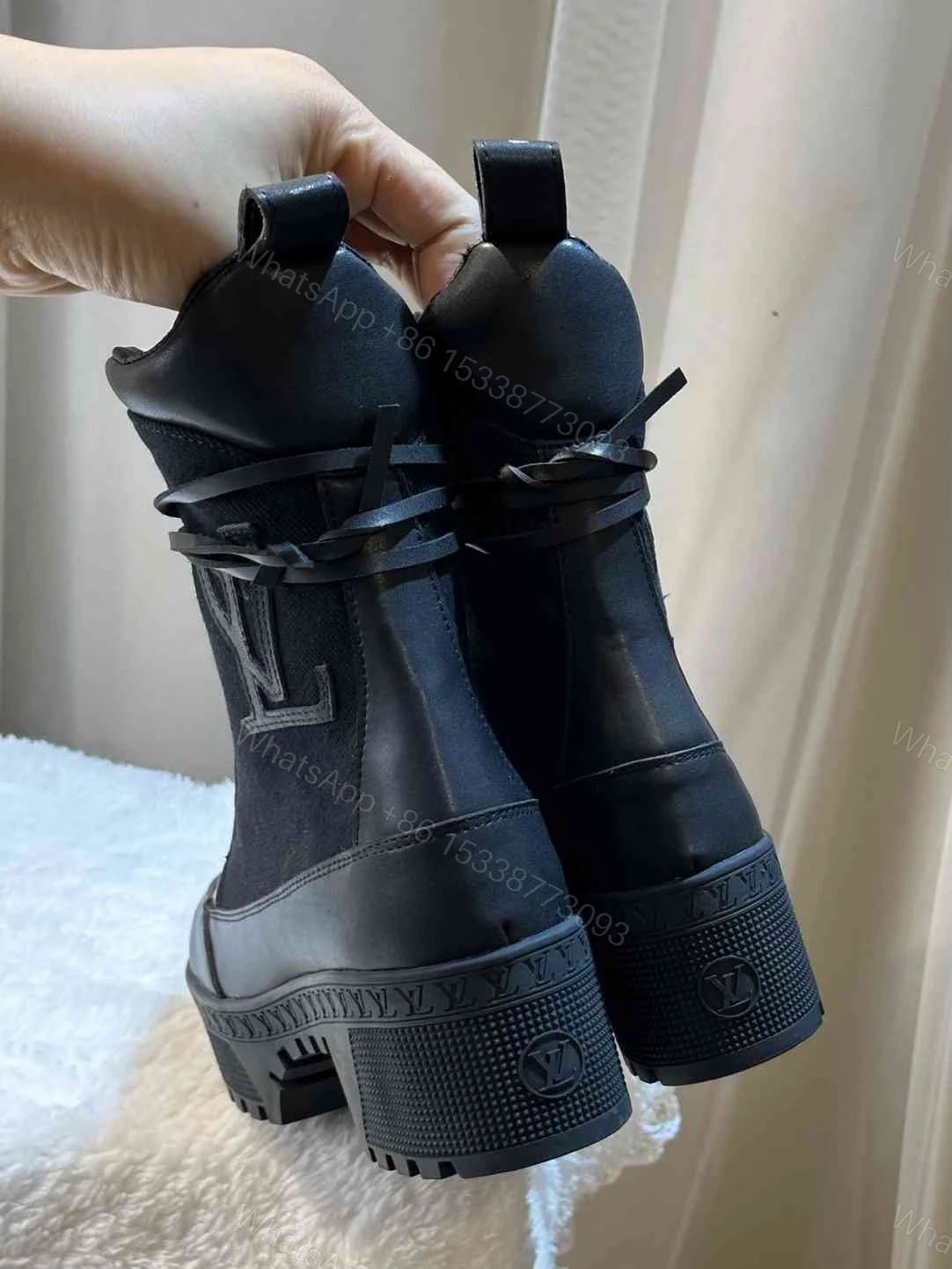View 8 of LOUIS VUITTON LAUREATE PLATFORM DESERT BOOT BLACK 1AC7RO