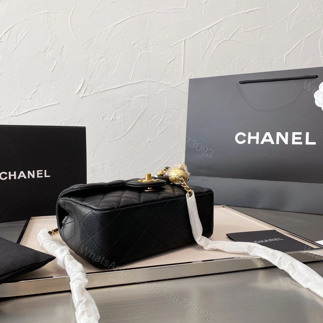 View 6 of Chanel Quilt Gold Ball Purse