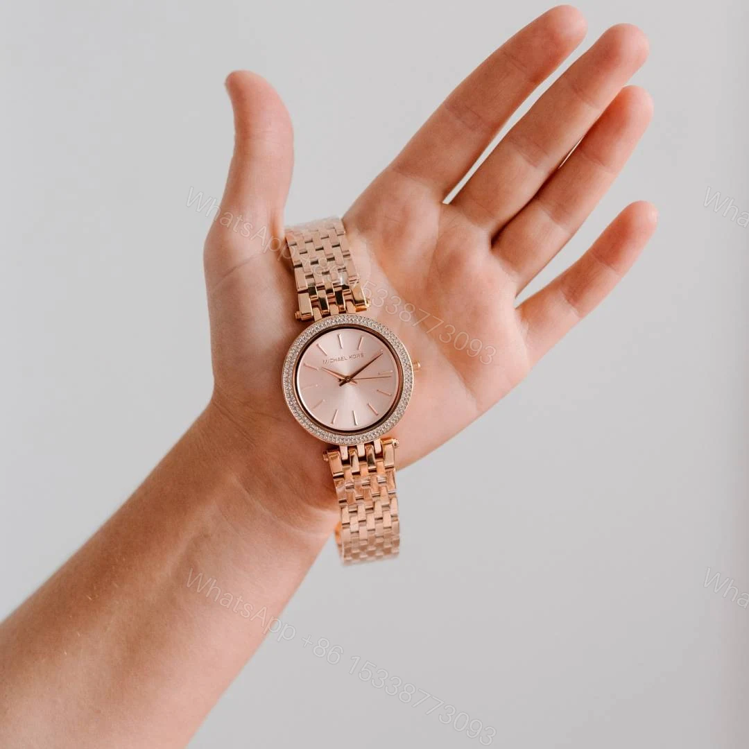 View 3 of First Copy Michael Kors Darci Copper Pink Watch For Women