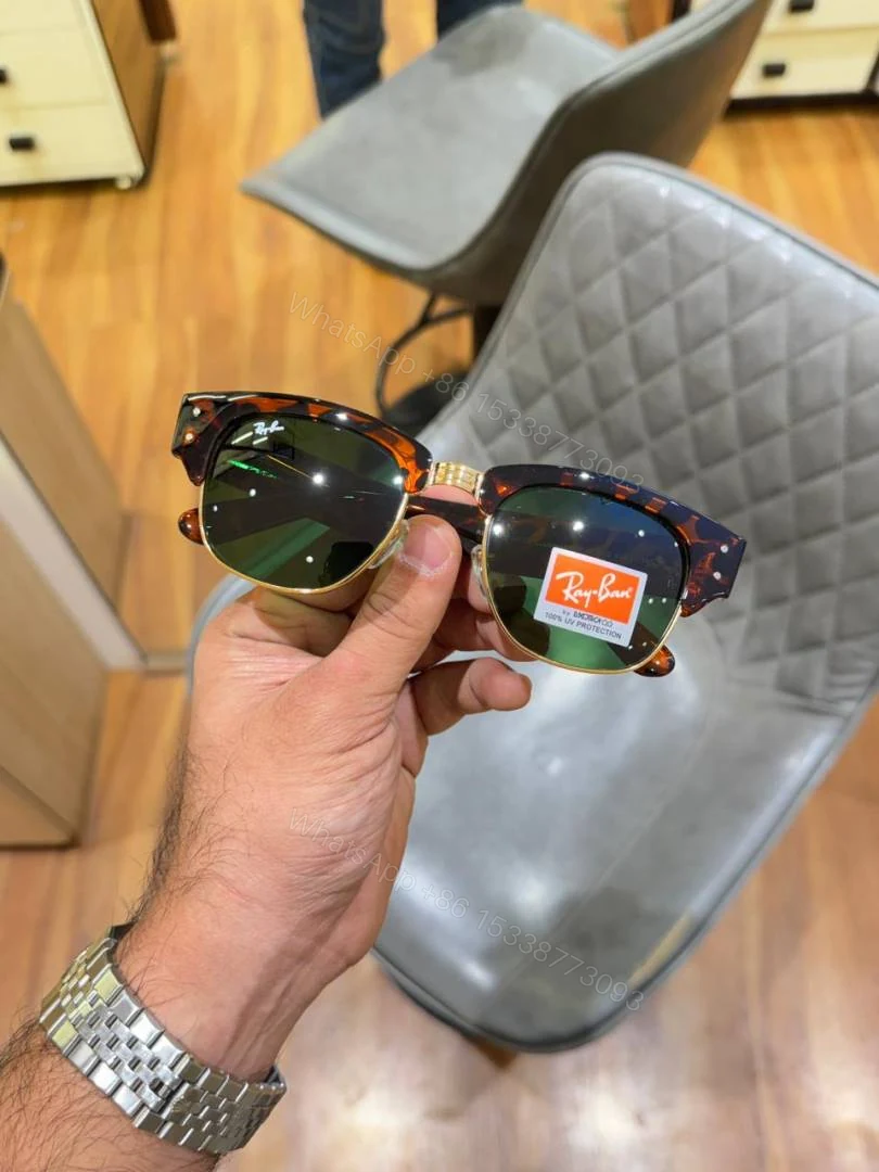 View 5 of First Copy Ray Ban RB316 Mega Clubmaster Tiger Green Sunglasses Online India