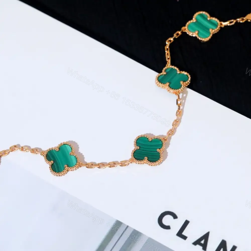 View 7 of 高仿首飾VanCleef&Arpels*RL80900孔雀石黃金手鏈