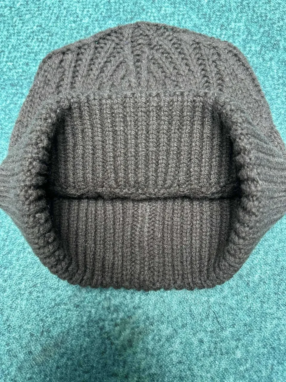 View 8 of Cozy Luxe Knit Beanie with Gold Accent - Winter Warmth Style