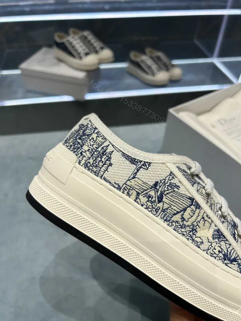 View 9 of Graphic-Print Low-Top Sneakers: Everyday Luxe Comfort