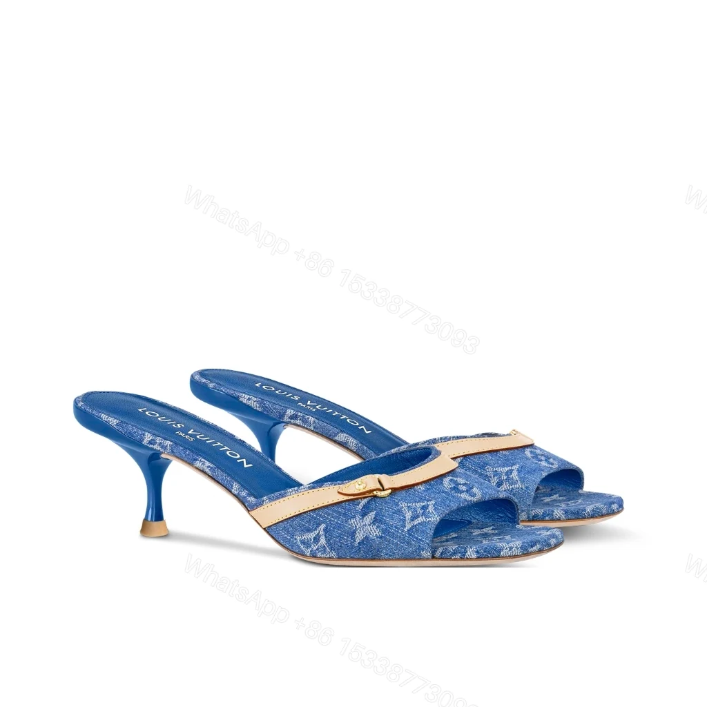 Louis Vuitton 6AM Mule Denim Blue 1ADIEX — view 1