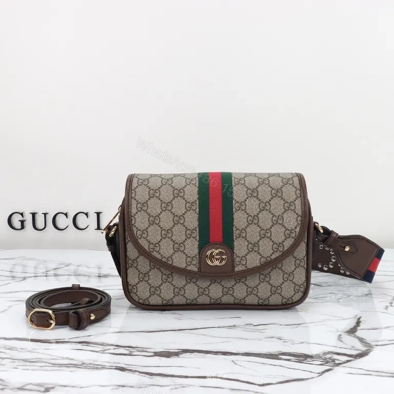 G GG Supreme Crossbody: Monogram Web Stripe Luxury Bag — view 1