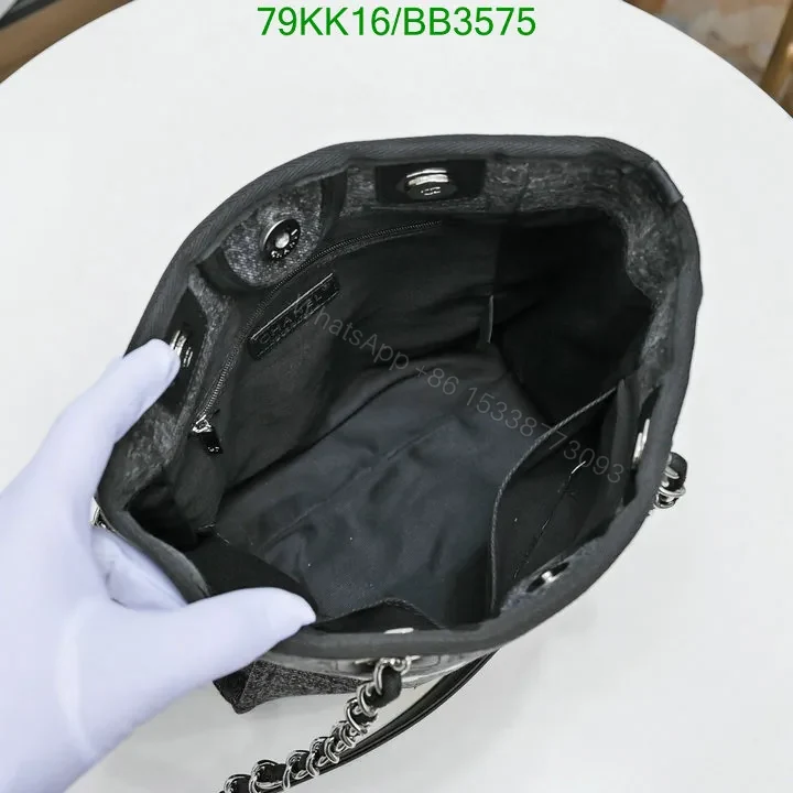 View 9 of Chanel Deauville Chain Black Tote Bag QL854 – Trendy and Functional