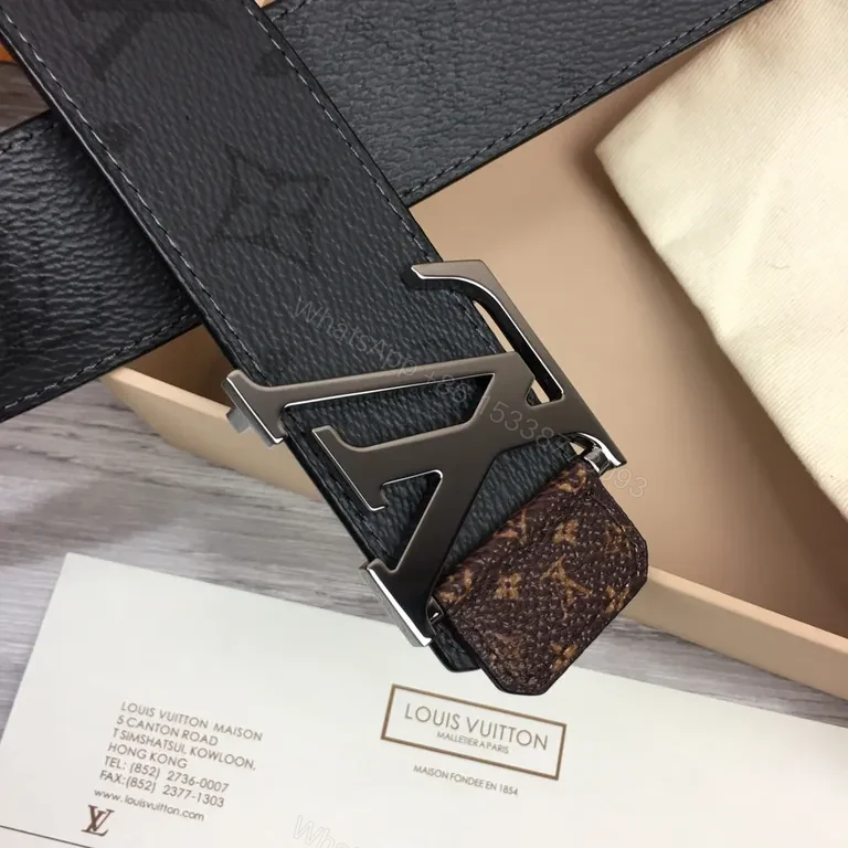 View 5 of Monogram Eclipse Belt: Two-Tone Luxury Belt with LV Buckle