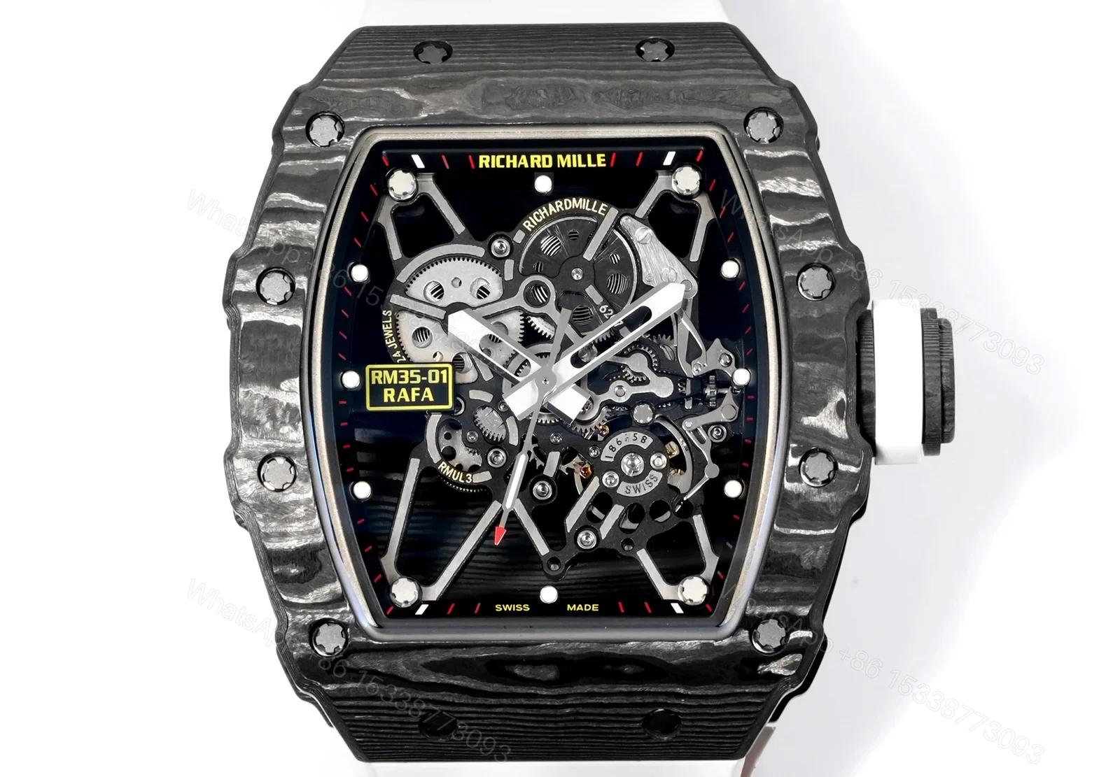 View 3 of Richard Mille RM35-01 Rafael Nadal NTPT Carbon Fiber Skeleton Watch RM3501-BBR