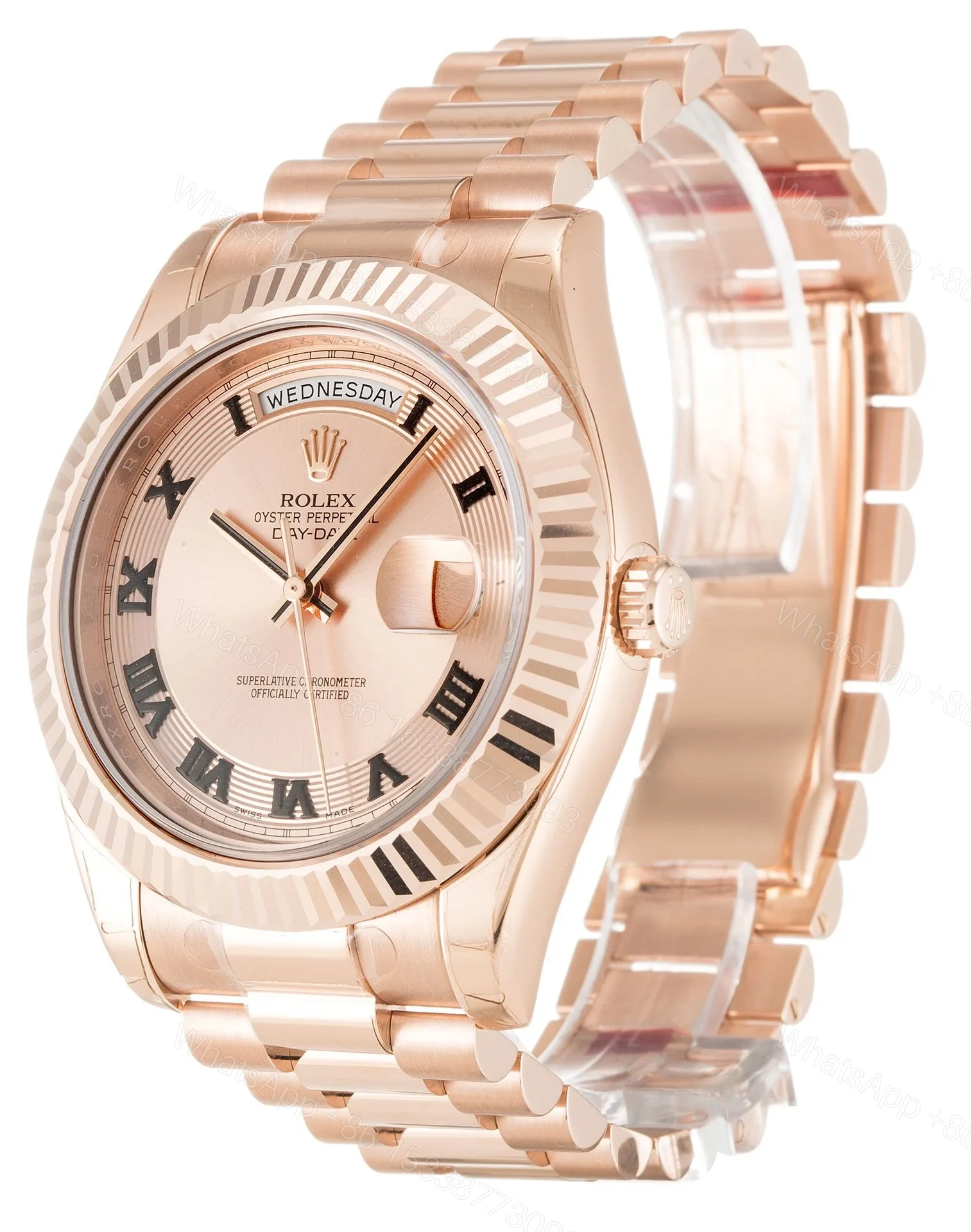 View 2 of Replica Rolex Day-Date II Rose Dial 218235 40 mm