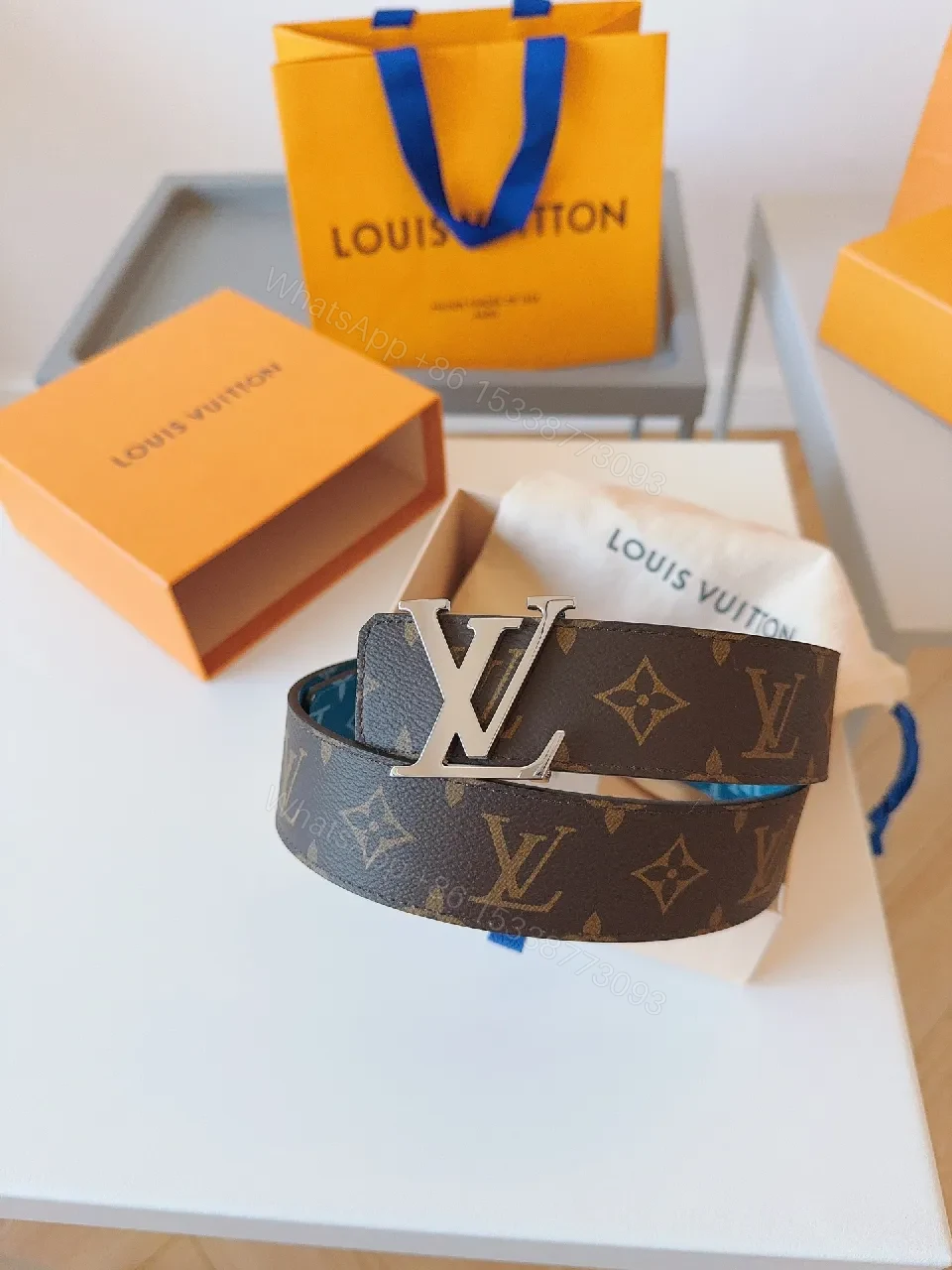 View 4 of Monogram Luxe Belt: Iconic Luxury Style, Adjustable Comfort