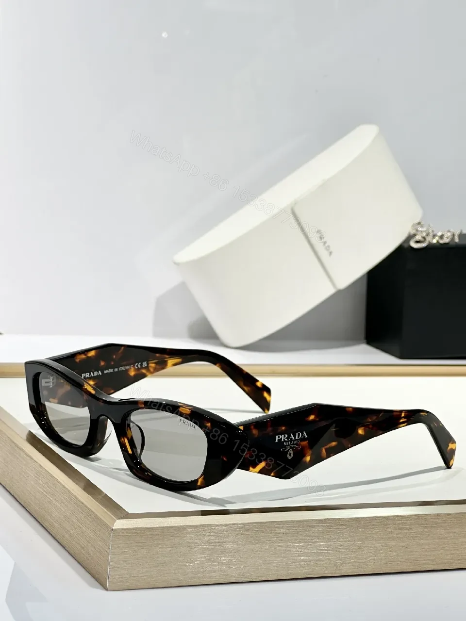 View 3 of Bold Shield Sunglasses: Modern, Black Frame, Amber Lenses
