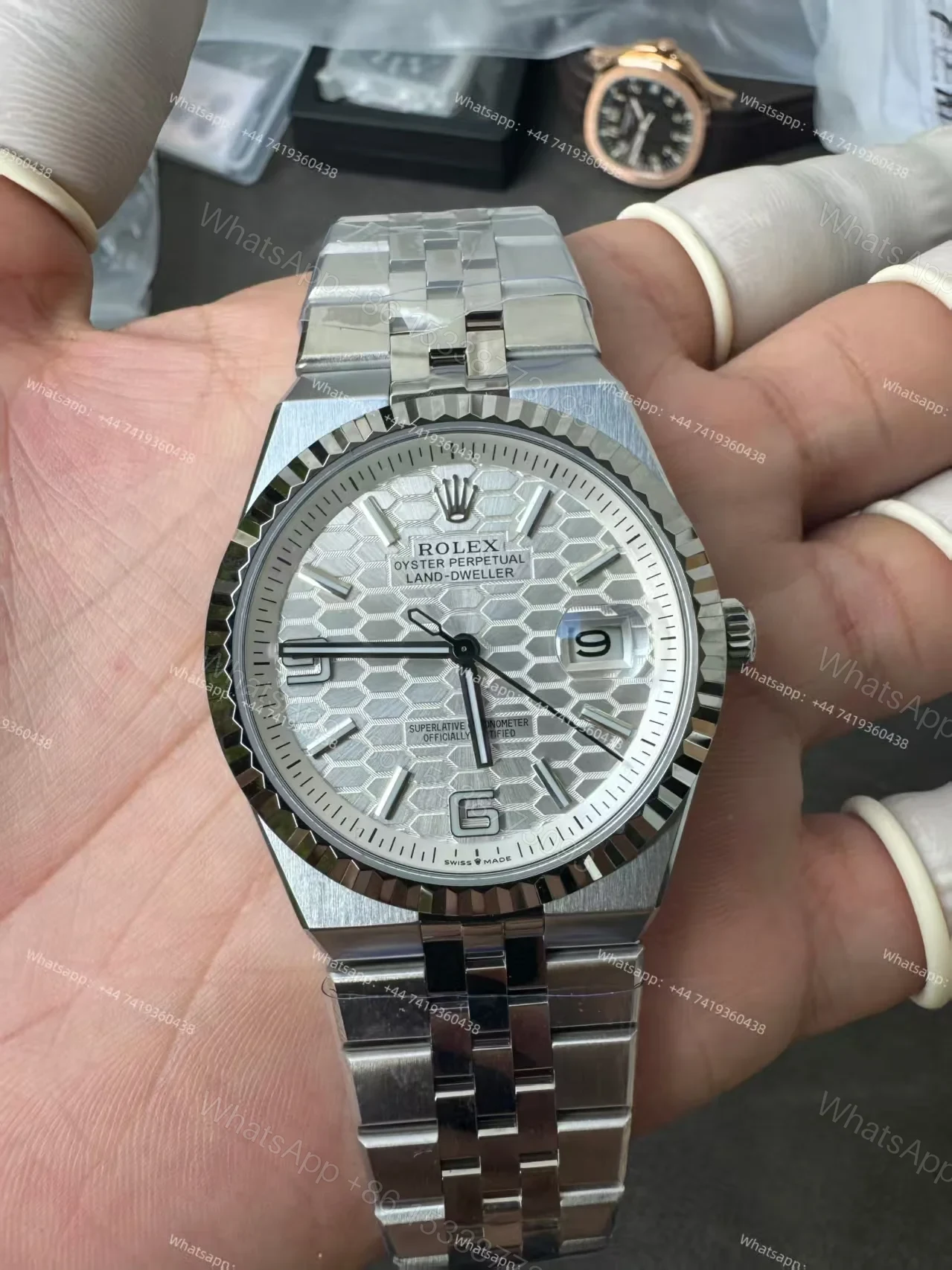View 3 of Super Clone Rolex Land-Dweller M127334-0001 White Dial 7135 Movement 40mm