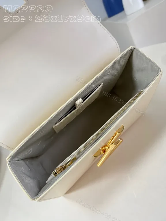 View 5 of Off-White Leather Ridged Bag: Gold Chain Shoulder Bag