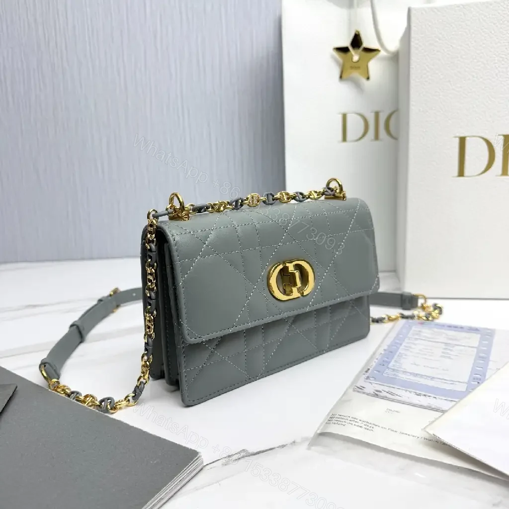 View 4 of Quilted Crossbody with Gold Chain - Luxe Everyday Bag