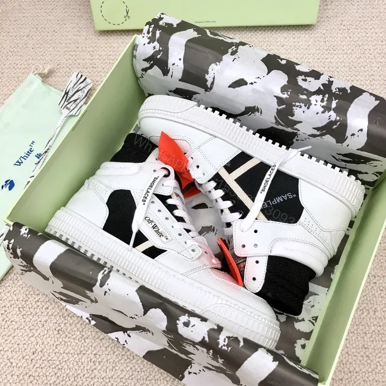 View 9 of Chic-Edge Off-White-Style High-Top Sneakers with Comfort