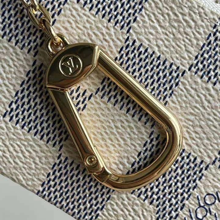 View 3 of N62659 Louis Vuitton Key Pouch Damier Azur Coated Canvas – RRG052
