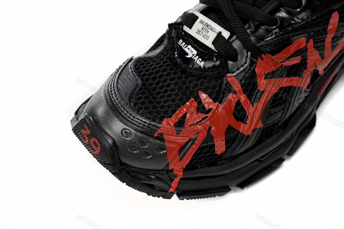 View 7 of Balenciaga Runner Black And Red Characters 677402 W3RB1 0102