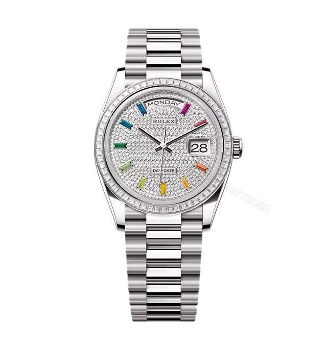 Superclone Rolex Day-Date Diamond-Paved Dial 128399tbr-0005 36 mm — view 1