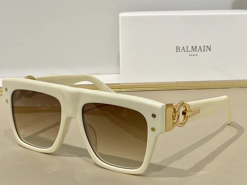 View 4 of Bold Square Frames with Gold Chain Sunglasses